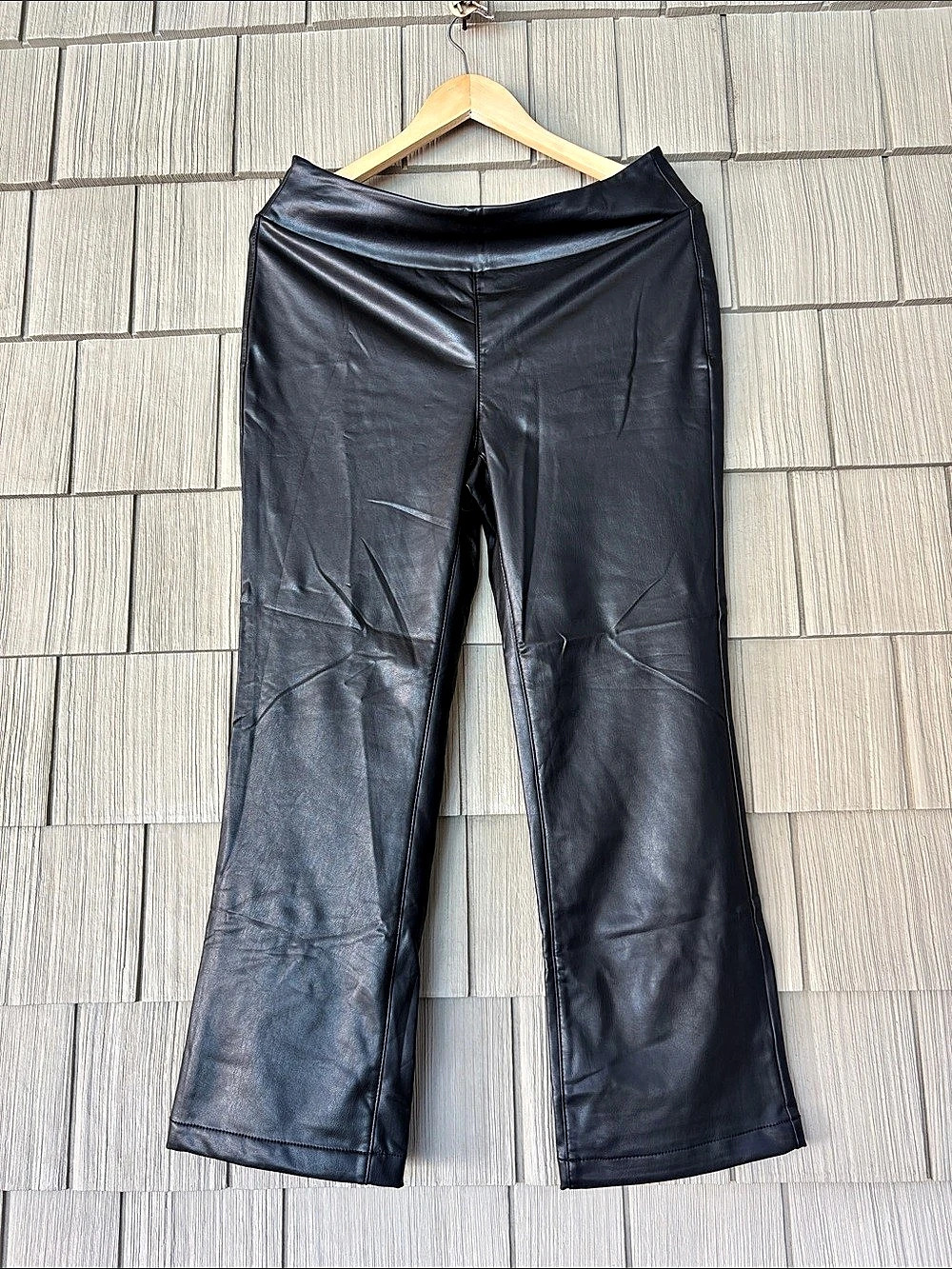 Wide Leg Pleather Pants